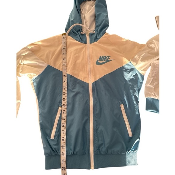 NIKE Women's Sportwear Windrunner Jacket Blue/Yellow/Cream‎ Full Zip Hoodie - Picture 10 of 12